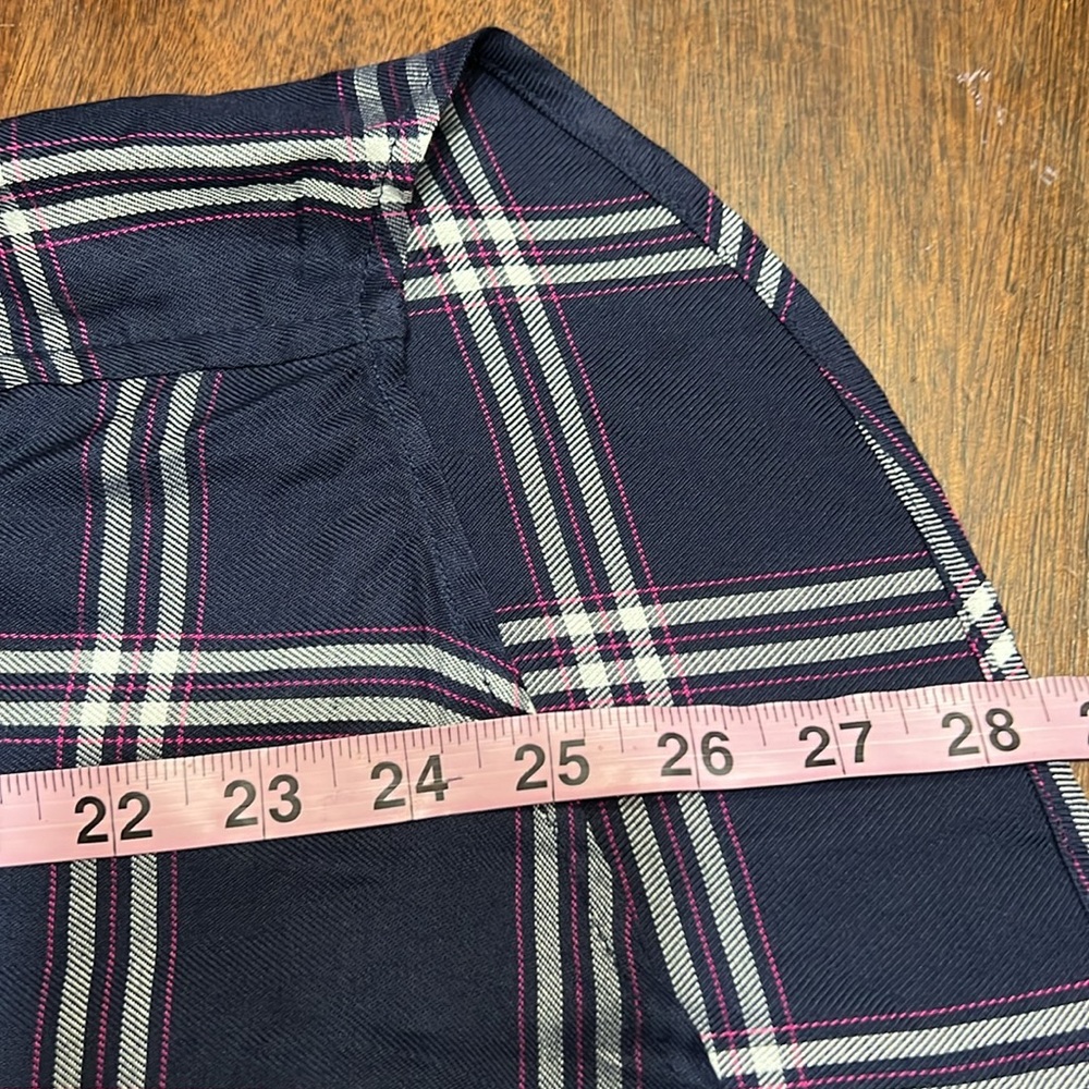 Banana Republic Boyfriend Fit Blue Pink Plaid Button Down Shirt Sz M EUC - Picture 8 of 8